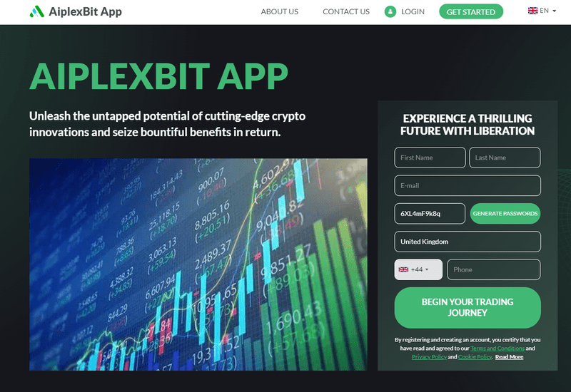 AiplexBit App Homepage Screenshot