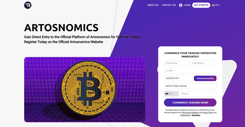 Artosnomics Homepage Screenshot