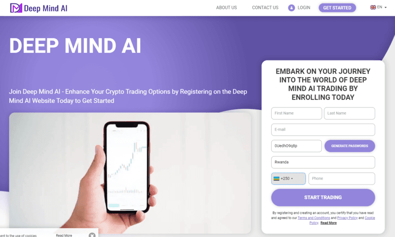 Deep Mind AI Homepage Screenshot