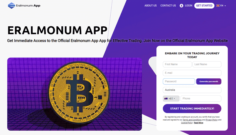 Eralmonum App Homepage Screenshot