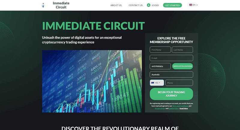 Immediate Circuit Homepage Screenshot