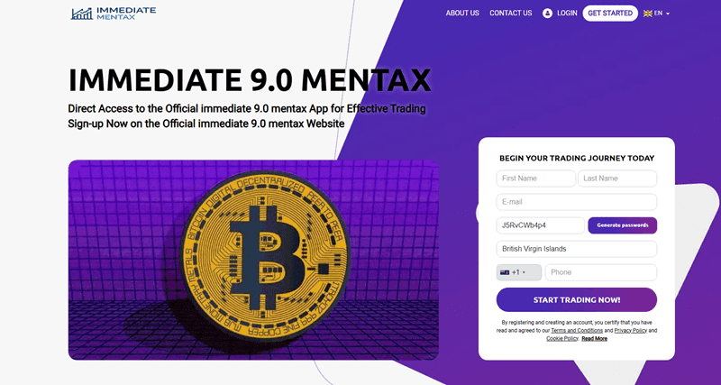 Immediate Mentax Homepage Screenshot