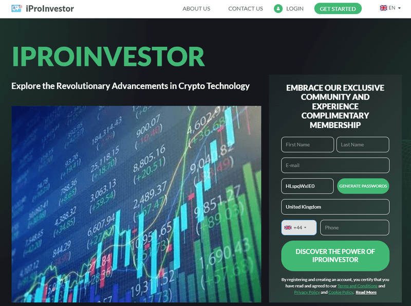 iProInvestor Homepage Screenshot