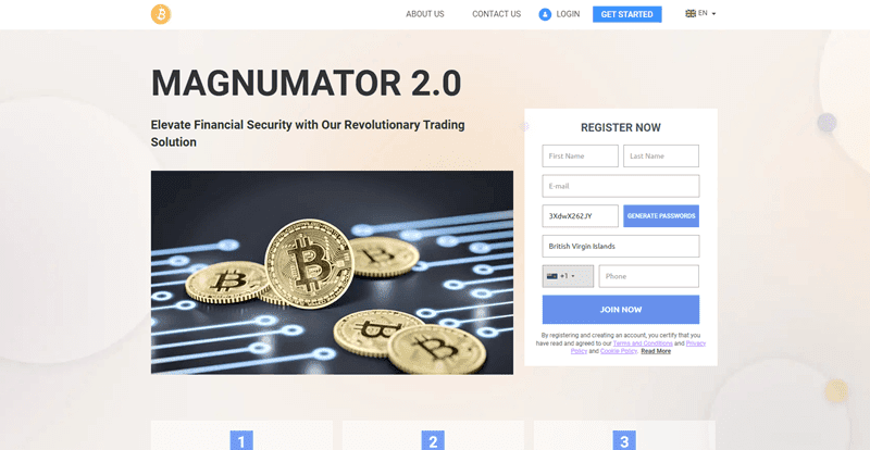 Magnumator 2.0 Homepage Screenshot