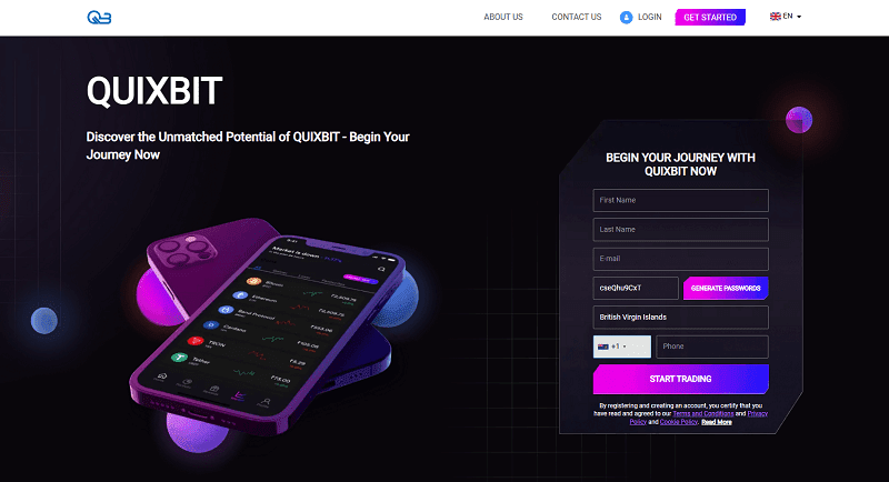 Quixbit Homepage Screenshot