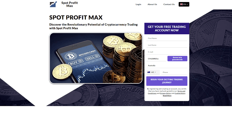 Spot Profit Max Homepage Screenshot