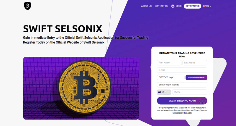 Swift Selsonix Homepage Screenshot